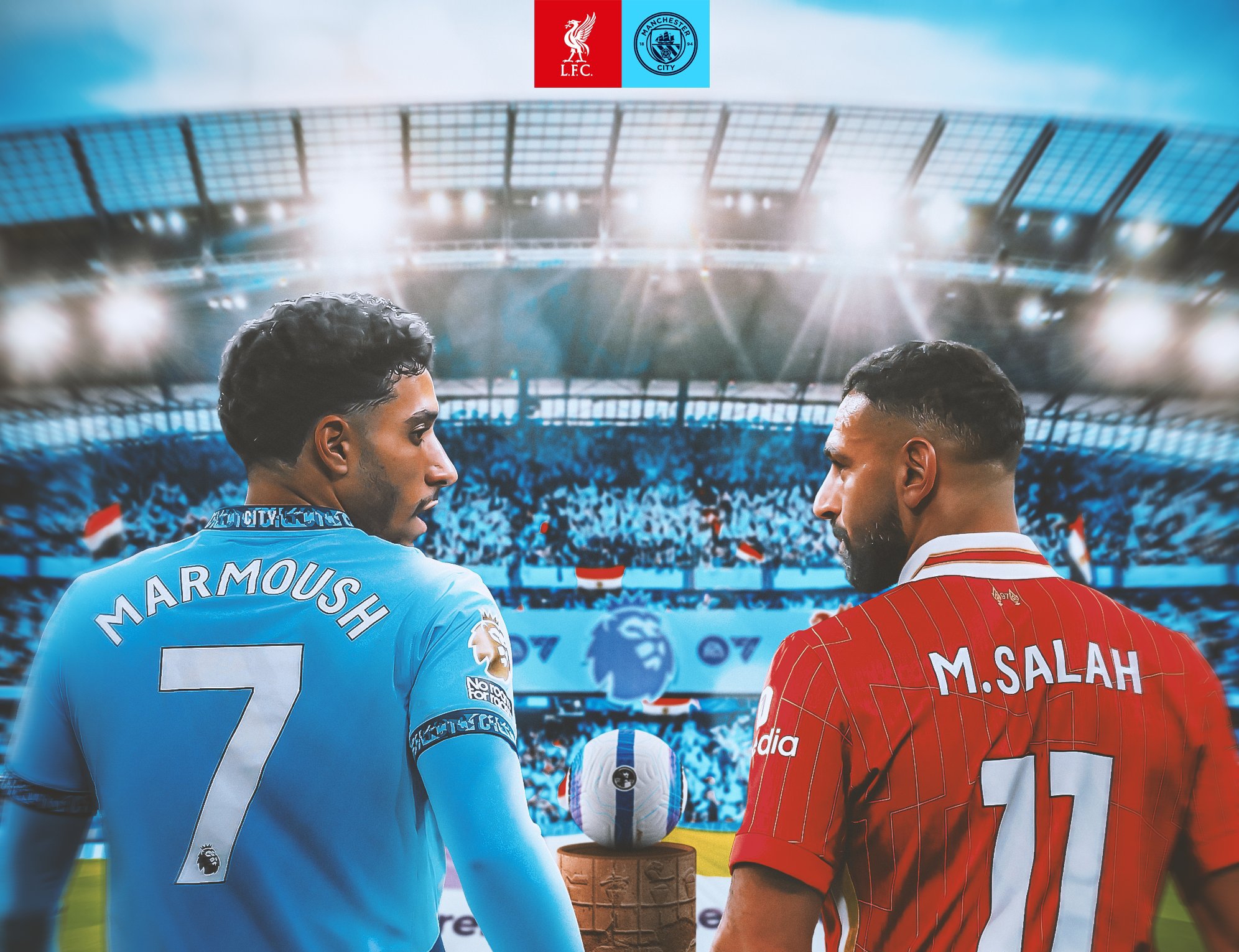 محمد صلاح - عمر مرموش - ليفربول - مانشستر سيتي - الدوري الإنجليزي