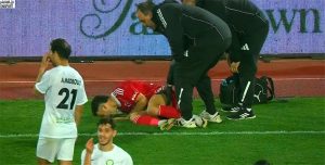 تفاصيل إصابة زيزو في مباراة الأهلي والبنك بالدوري المصري